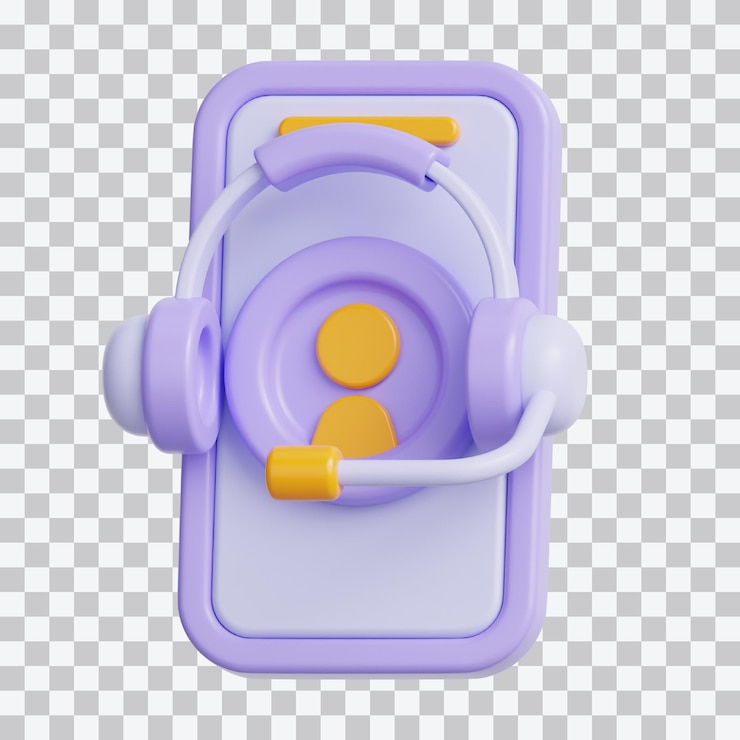 PSD ilustração 3d da chamada do cliente