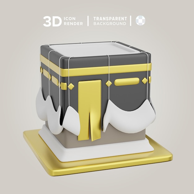 PSD ilustração 3d da kaaba