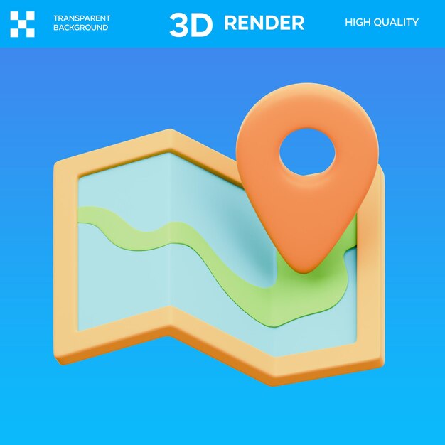 Ilustração 3D da localização do PSD