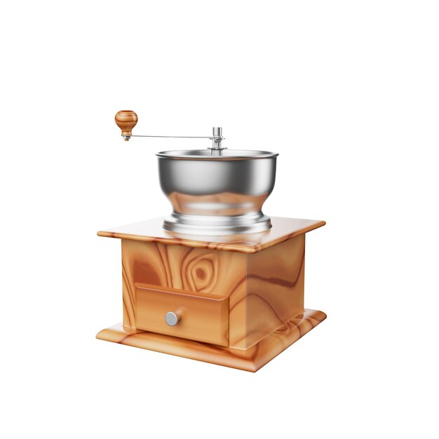 Ilustração 3D da máquina de café