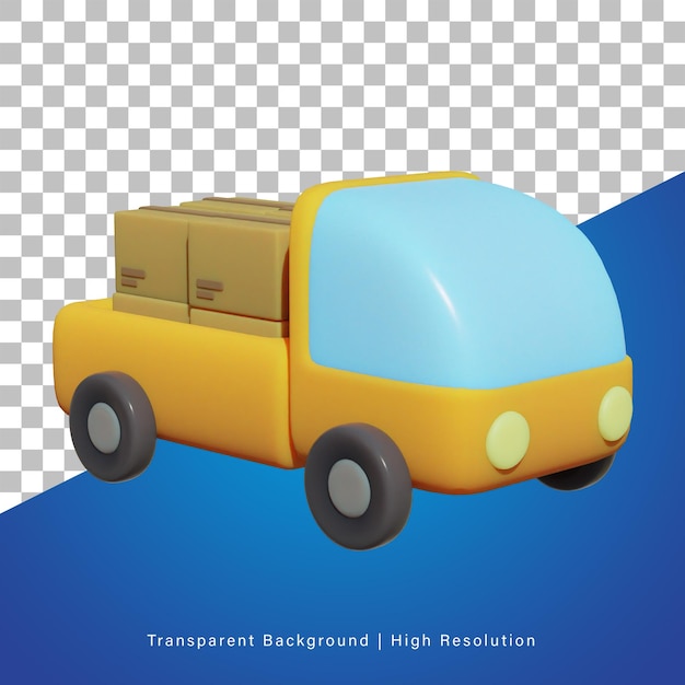 Ilustração 3d da pickup