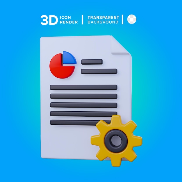 PSD ilustração 3d da proposta psd