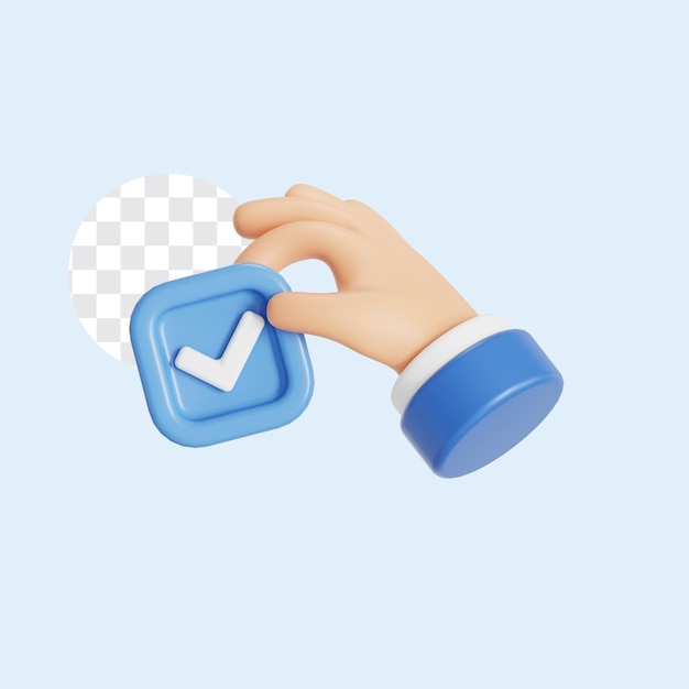 Ilustração 3D da tarefa executada