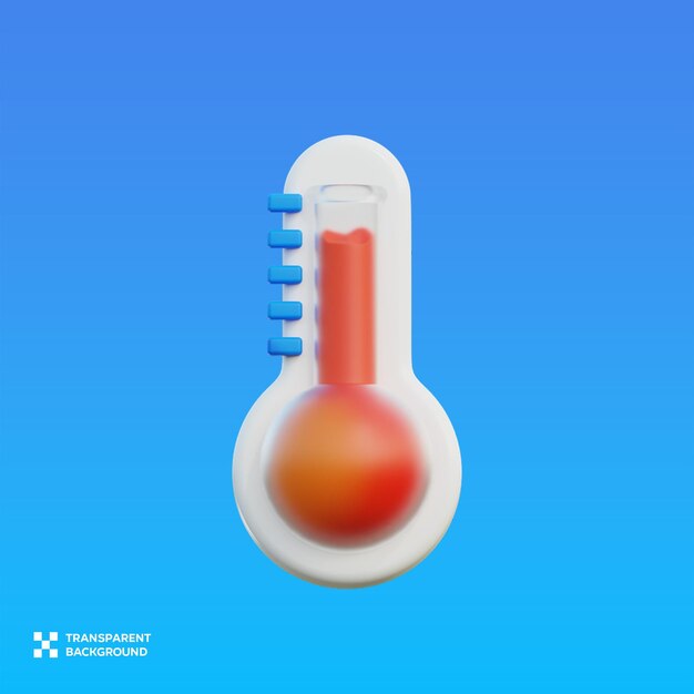Ilustração 3D da temperatura quente do PSD