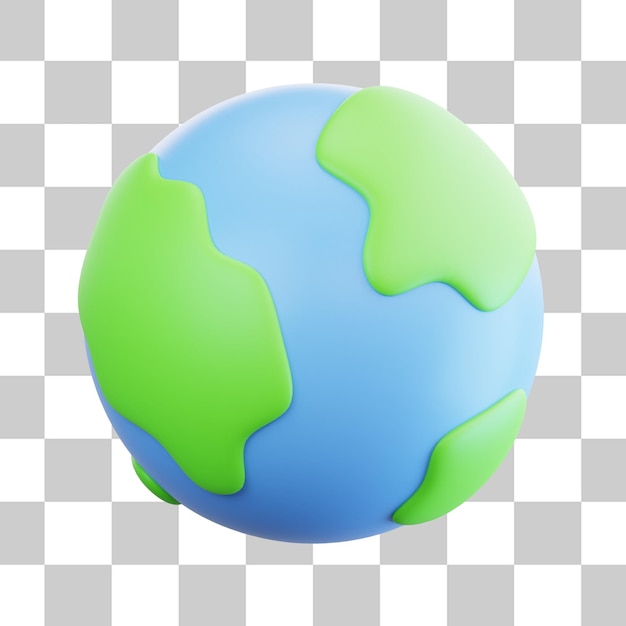 Ilustração 3D da Terra