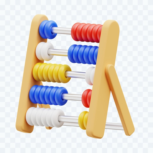 Ilustração 3d de ábaco