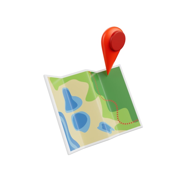 Ilustração 3D de acampamento