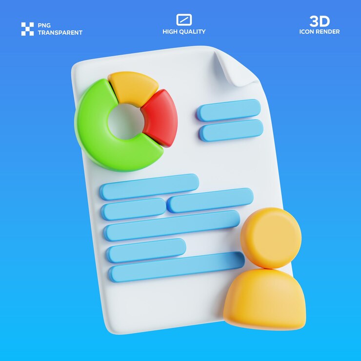 PSD ilustração 3d de análise de usuário do psd