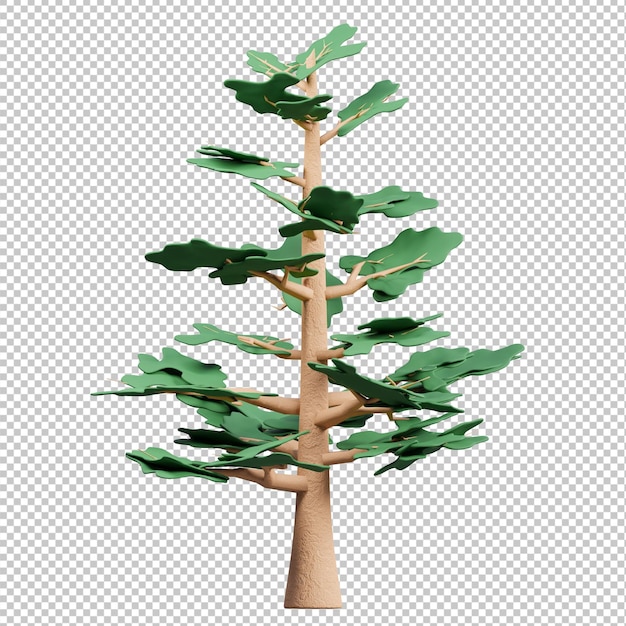 PSD ilustração 3d de árvore