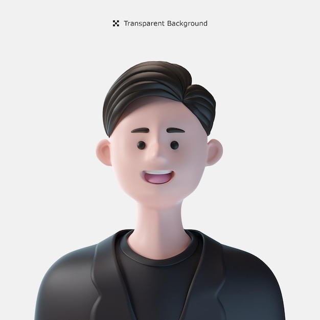 Ilustração 3d de avatar de personagem