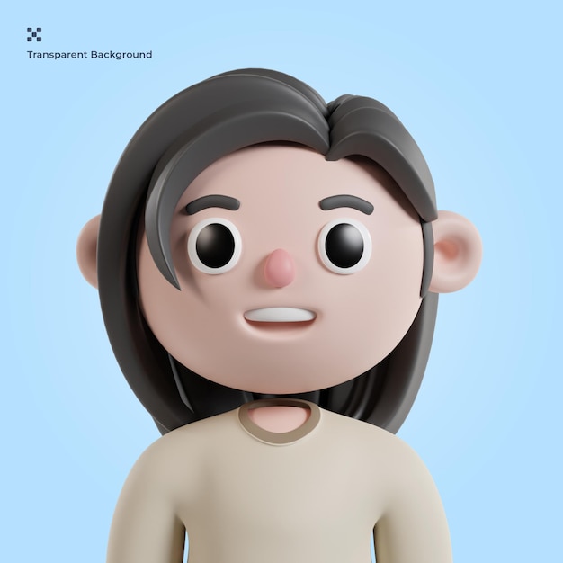 Ilustração 3d de avatar de pessoas