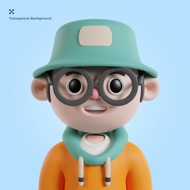 Ilustração 3d de avatar de pessoas