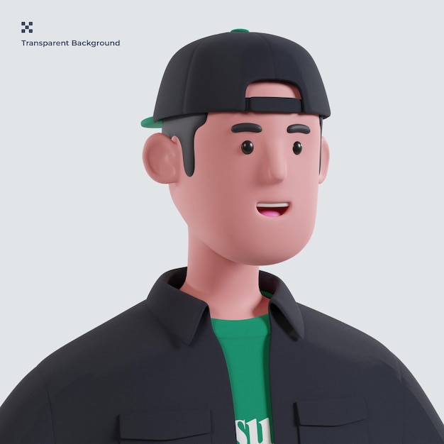 Ilustração 3d de avatar de pessoas