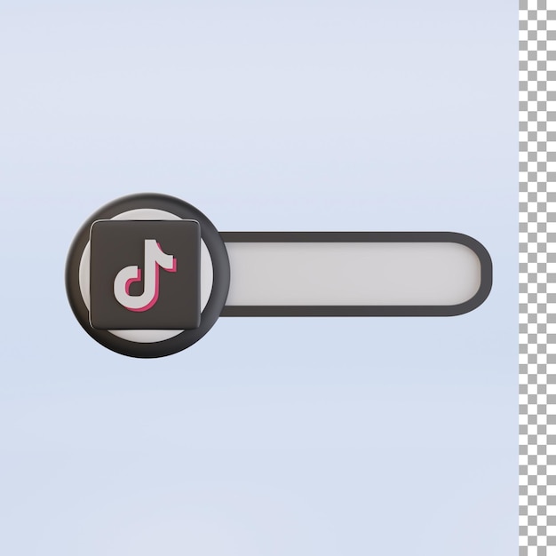 PSD ilustração 3d de banner tiktok