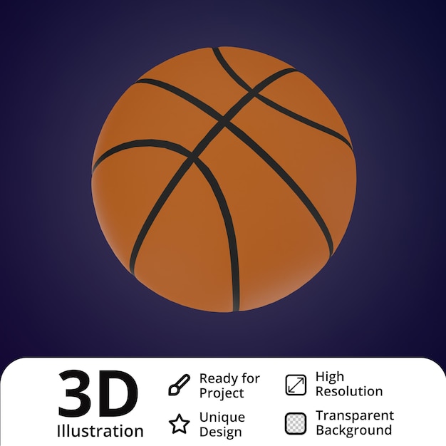 ilustração 3d de basquete