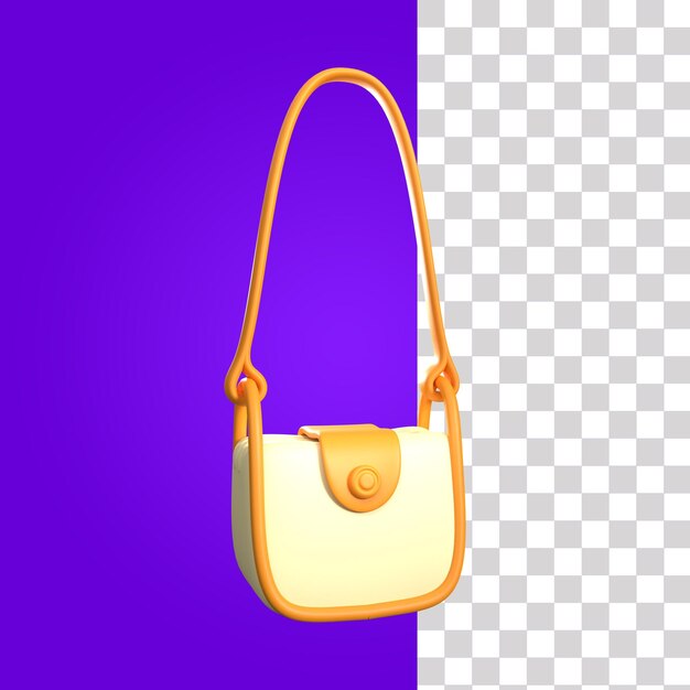 PSD ilustração 3d de bolsa tipo estilingue feminina 1