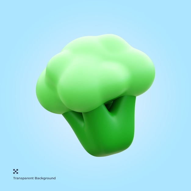 Ilustração 3d de brócolis