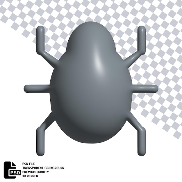 Ilustração 3d de bug