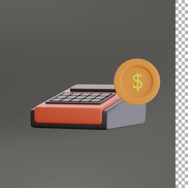 Ilustração 3D de Caixa Eletrônico