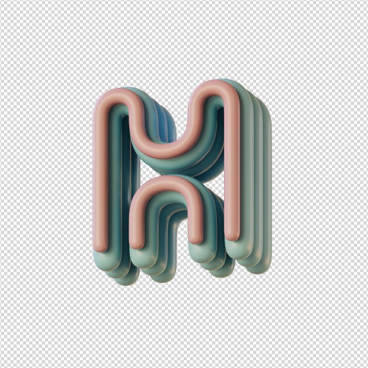 PSD ilustração 3d de caracteres do alfabeto em estilo disco