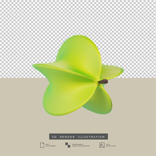 Ilustração 3d de carambola isolada