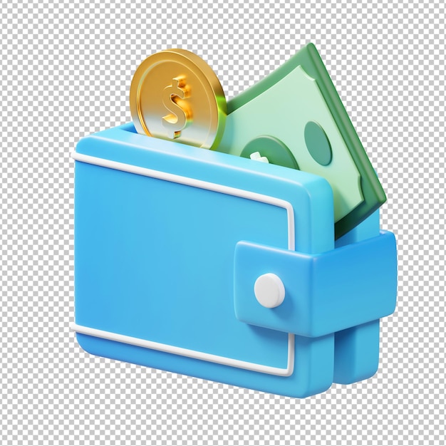ilustração 3d de carteira