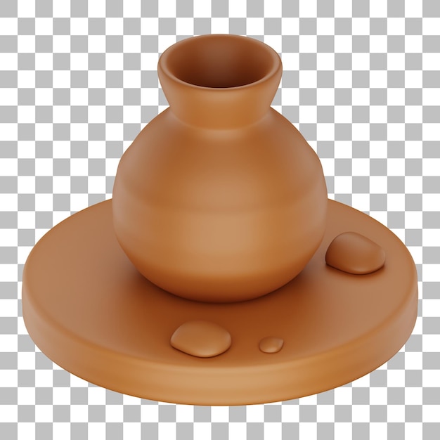 Ilustração 3D de cerâmica
