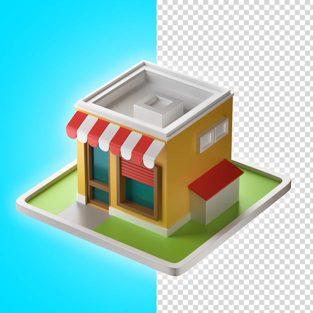 Ilustração 3D de comércio eletrônico