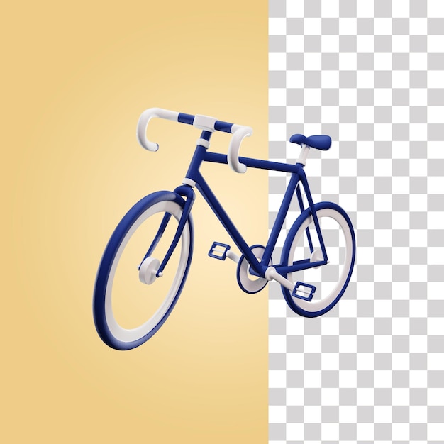 PSD ilustração 3d de corrida de bicicleta