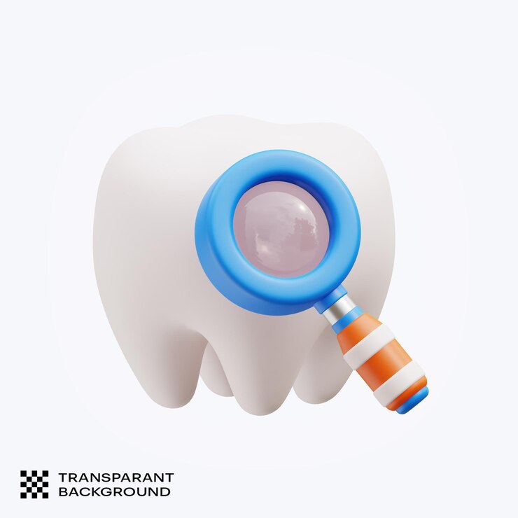 PSD ilustração 3d de cuidados dentários