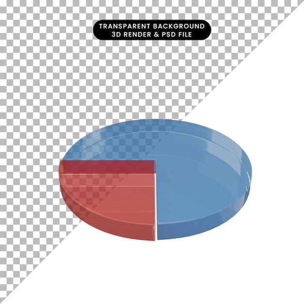 PSD ilustração 3d de dados gráficos