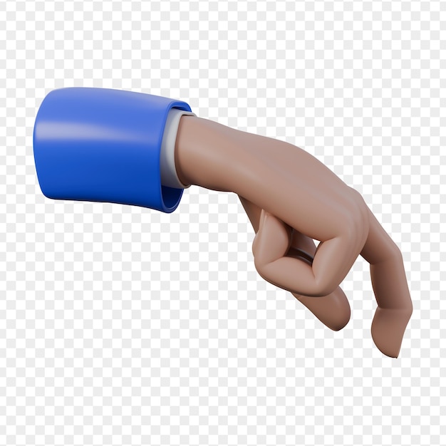 Ilustração 3D de dar a mão