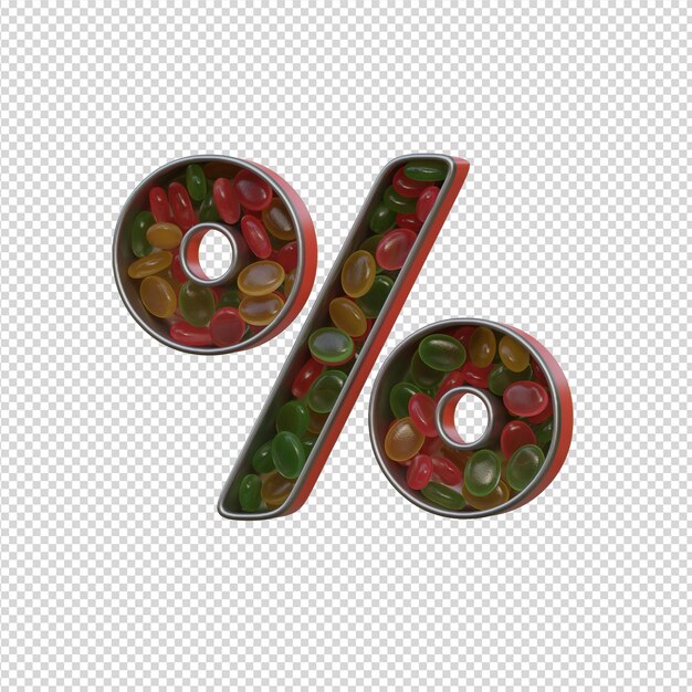 Ilustração 3D de design abstrato com fundo transparente