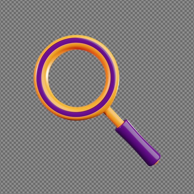 ilustração 3D de design abstrato com fundo transparente