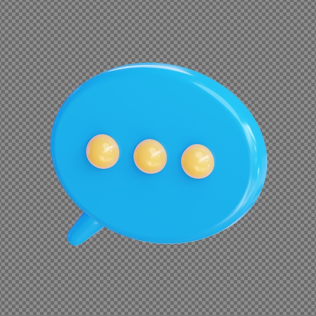 Ilustração 3D de design abstrato com fundo transparente