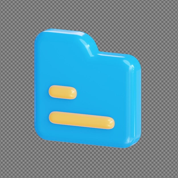 ilustração 3D de design abstrato com fundo transparente