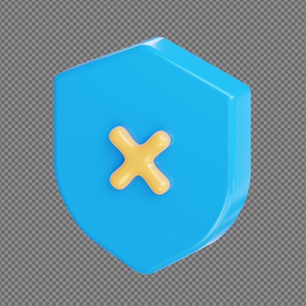 ilustração 3D de design abstrato com fundo transparente