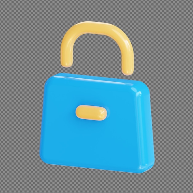 ilustração 3D de design abstrato com fundo transparente