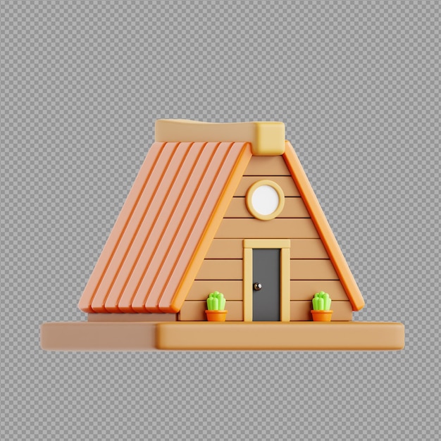 Ilustração 3D de design abstrato com fundo transparente