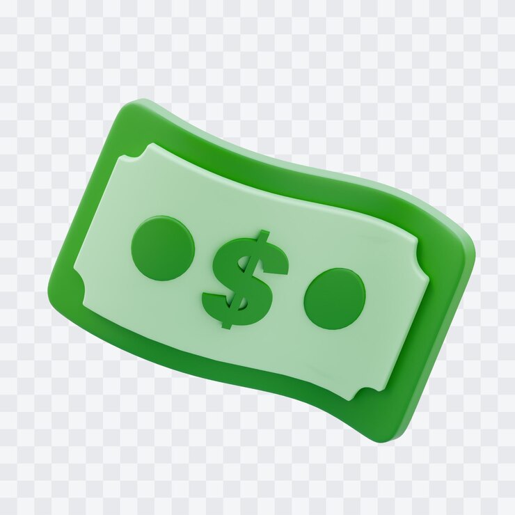 PSD ilustração 3d de dinheiro