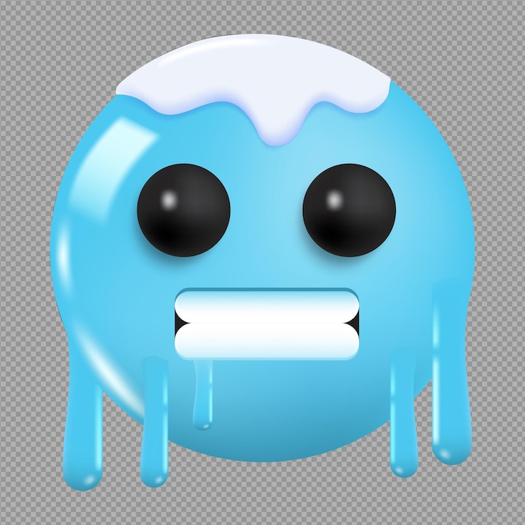 PSD ilustração 3d de emoji de rosto resfriado em fundo transparente