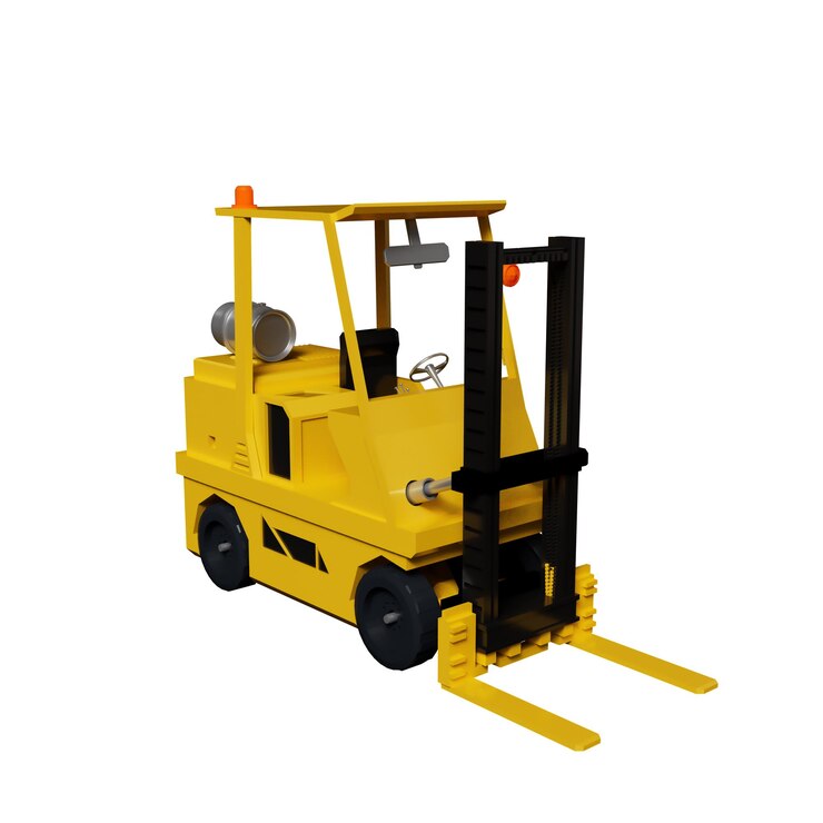 PSD ilustração 3d de equipamentos de construção