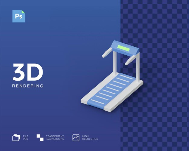 Ilustração 3d de equipamentos de ginástica