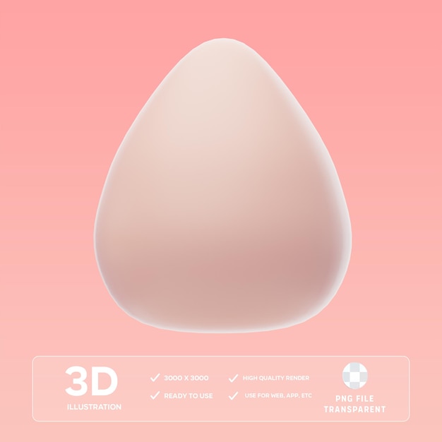 Ilustração 3D de esponja PSD