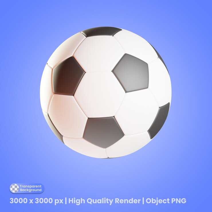 Ilustração 3d de futebol