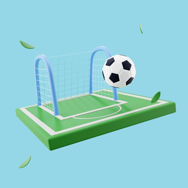 campo de futebol 3D fundo - ilustração vetorial - Stockphoto #11650724