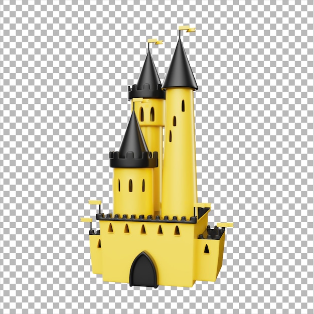 Ilustração 3D de ícones de contos de fadas