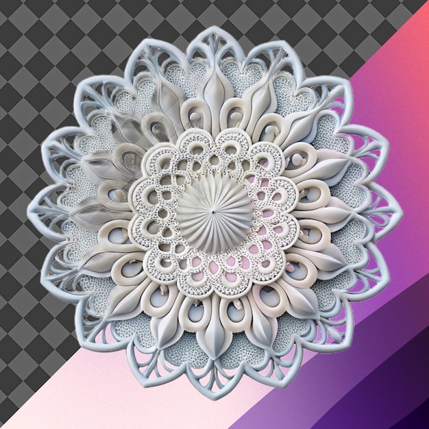 Ilustração 3D de Mandala Floral
