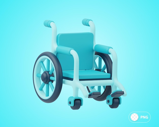 Ilustração 3d de medicina para cadeira de rodas