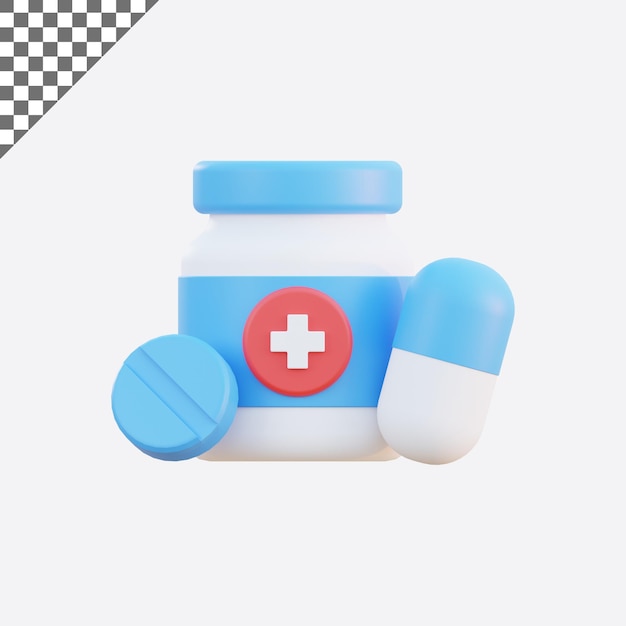 Ilustração 3D de Medicina